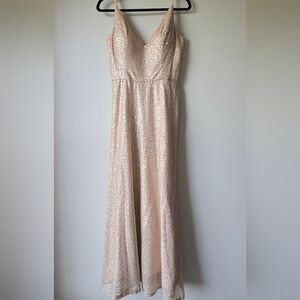 Mori Lee Sparkling Gold Evening Gown Dress Size 12